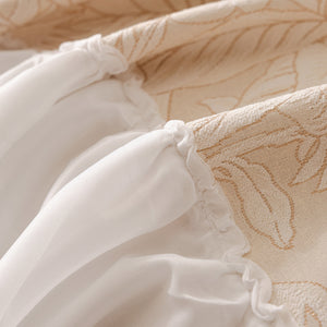 French Chic Style Ruffle Floral Cover Throws for Sofas, Decorative Couch Covers