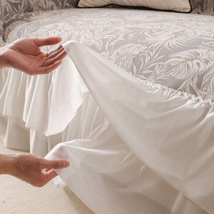 French Chic Style Ruffle Floral Cover Throws for Sofas, Decorative Couch Covers