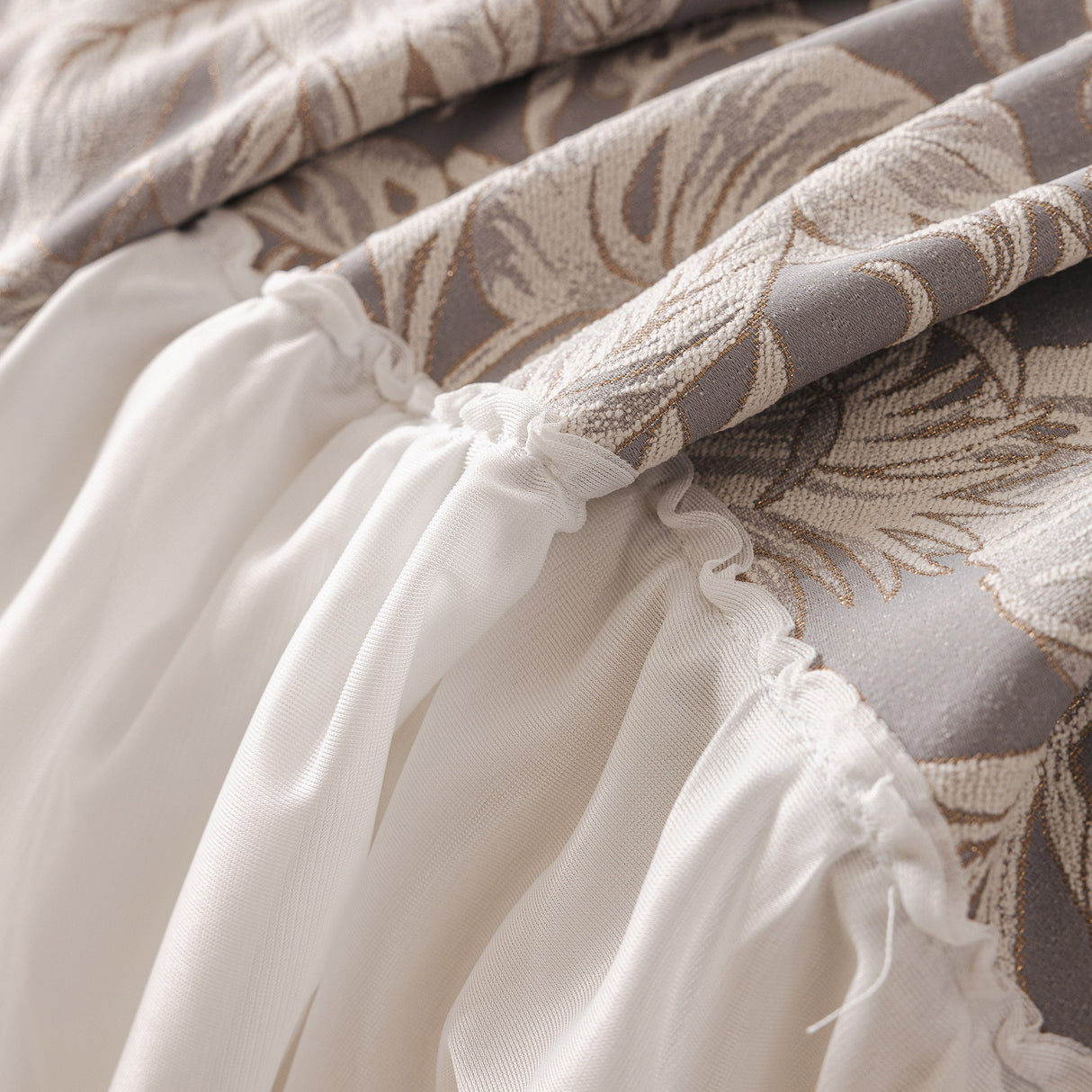 French Chic Style Ruffle Floral Cover Throws for Sofas, Decorative Couch Covers