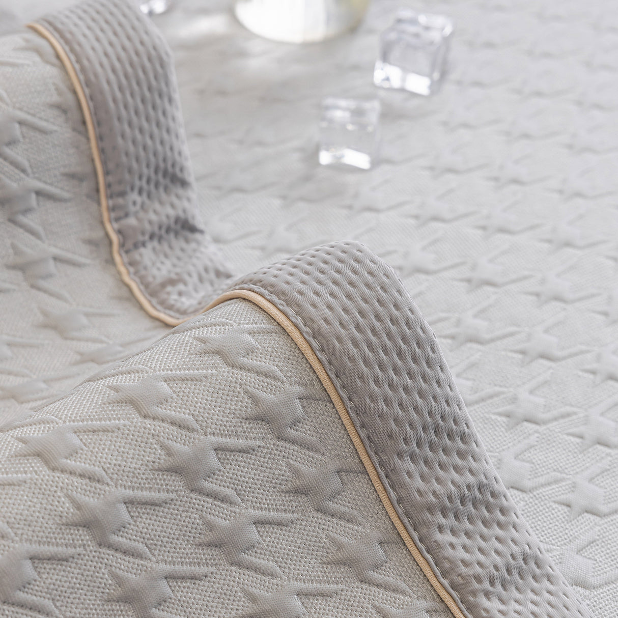 Houndstooth Ice Silk Breathable Sofa Cover, Modern Non-Slip Summer Couch Protector