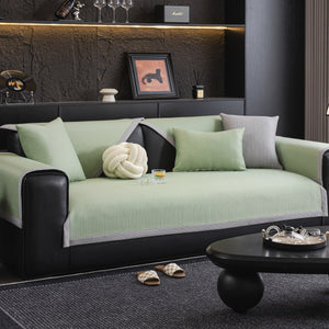 Non-Slip Cooling Breathable Couch Protector Towel, Lightweight Slipcover for Sofas