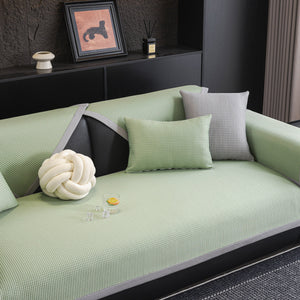 Non-Slip Cooling Breathable Couch Protector Towel, Lightweight Slipcover for Sofas