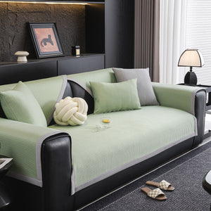 Non-Slip Cooling Breathable Couch Protector Towel, Lightweight Slipcover for Sofas