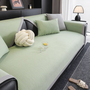 Non-Slip Cooling Breathable Couch Protector Towel, Lightweight Slipcover for Sofas