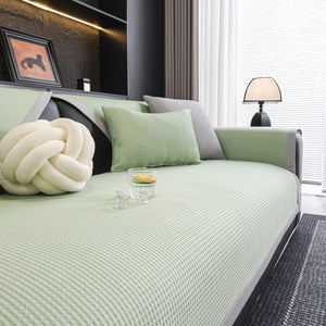 Non-Slip Cooling Breathable Couch Protector Towel, Lightweight Slipcover for Sofas