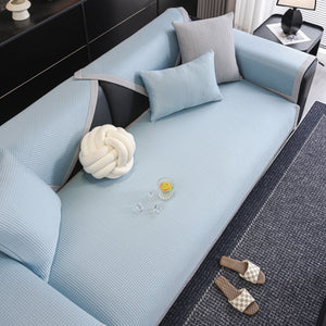 Non-Slip Cooling Breathable Couch Protector Towel, Lightweight Slipcover for Sofas