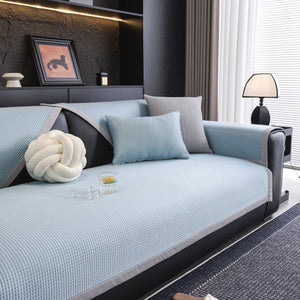 Non-Slip Cooling Breathable Couch Protector Towel, Lightweight Slipcover for Sofas