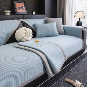 Non-Slip Cooling Breathable Couch Protector Towel, Lightweight Slipcover for Sofas