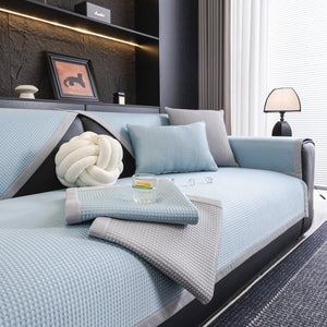 Non-Slip Cooling Breathable Couch Protector Towel, Lightweight Slipcover for Sofas