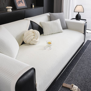 Non-Slip Cooling Breathable Couch Protector Towel, Lightweight Slipcover for Sofas
