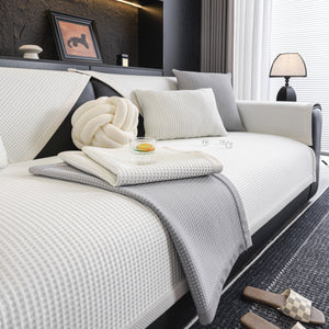 Non-Slip Cooling Breathable Couch Protector Towel, Lightweight Slipcover for Sofas