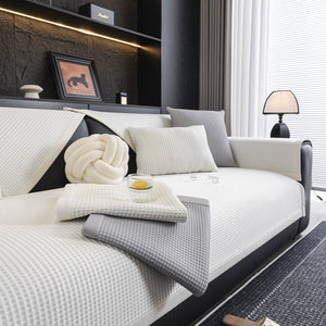 Non-Slip Cooling Breathable Couch Protector Towel, Lightweight Slipcover for Sofas