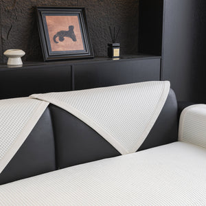 Non-Slip Cooling Breathable Couch Protector Towel, Lightweight Slipcover for Sofas