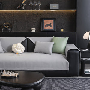 Non-Slip Cooling Breathable Couch Protector Towel, Lightweight Slipcover for Sofas