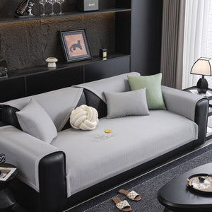 Non-Slip Cooling Breathable Couch Protector Towel, Lightweight Slipcover for Sofas
