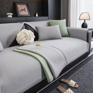 Non-Slip Cooling Breathable Couch Protector Towel, Lightweight Slipcover for Sofas