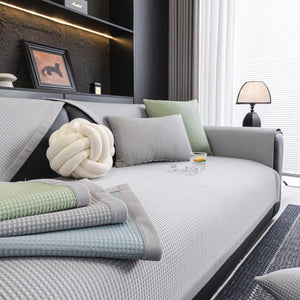 Non-Slip Cooling Breathable Couch Protector Towel, Lightweight Slipcover for Sofas