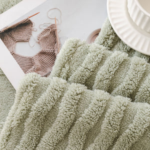 Modern 3D Water Ripple Sofa Cover, Non-Shedding Cream Style Furniture Protector Throw