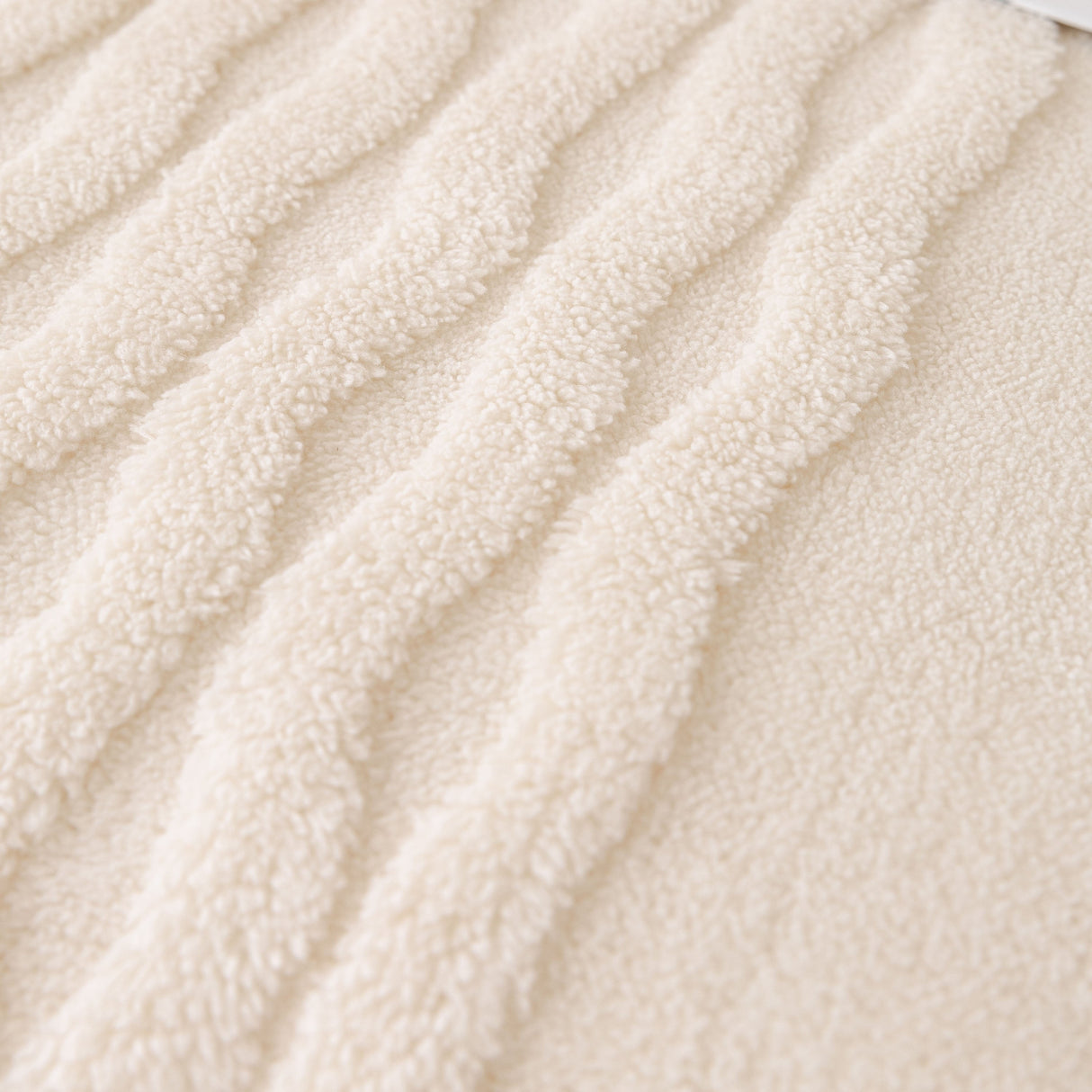 Modern 3D Water Ripple Sofa Cover, Non-Shedding Cream Style Furniture Protector Throw