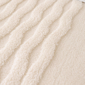 Modern 3D Water Ripple Sofa Cover, Non-Shedding Cream Style Furniture Protector Throw