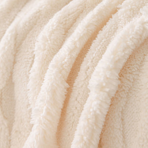 Modern 3D Water Ripple Sofa Cover, Non-Shedding Cream Style Furniture Protector Throw