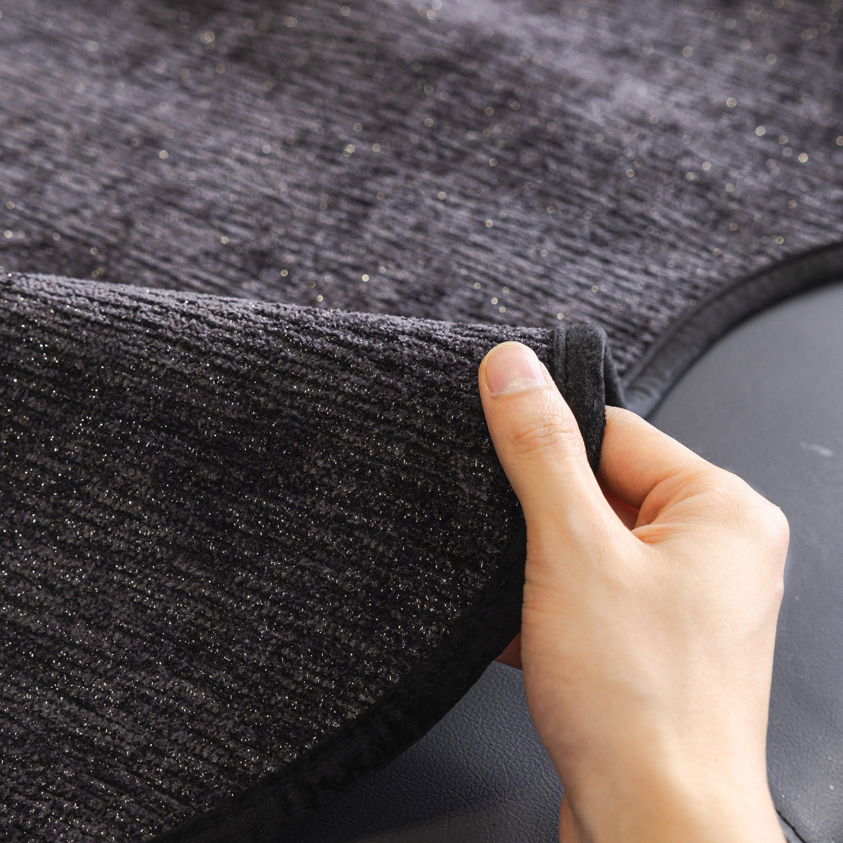 Chenille Couch Cover with Scalloped Edge, Non-Slip Modular Slipcover Sectional