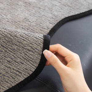 Chenille Couch Cover with Scalloped Edge, Non-Slip Modular Slipcover Sectional