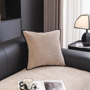 Chenille Couch Cover with Scalloped Edge, Non-Slip Modular Slipcover Sectional