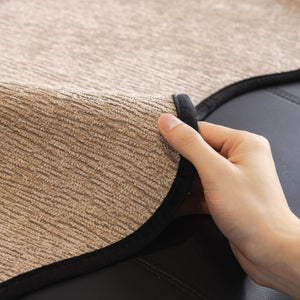 Chenille Couch Cover with Scalloped Edge, Non-Slip Modular Slipcover Sectional