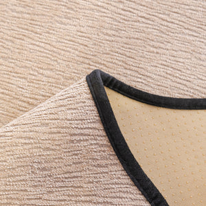 Chenille Couch Cover with Scalloped Edge, Non-Slip Modular Slipcover Sectional