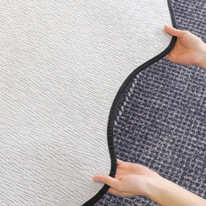 Chenille Couch Cover with Scalloped Edge, Non-Slip Modular Slipcover Sectional