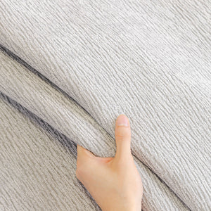 Chenille Couch Cover with Scalloped Edge, Non-Slip Modular Slipcover Sectional