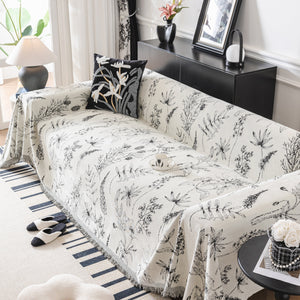 Chenille Giverny Couch Cover, Cozy Blankets for Sofa and Couch, Slip Covers for Couch Sectional