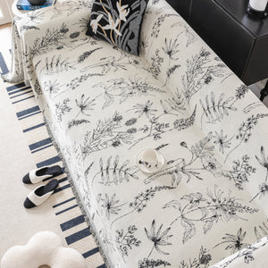 Chenille Giverny Couch Cover, Cozy Blankets for Sofa and Couch, Slip Covers for Couch Sectional