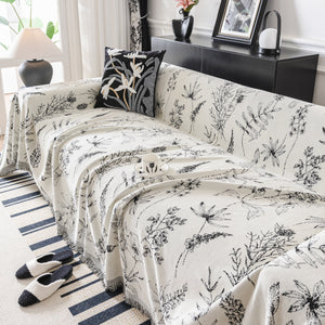 Chenille Giverny Couch Cover, Cozy Blankets for Sofa and Couch, Slip Covers for Couch Sectional