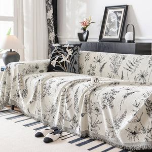 Chenille Giverny Couch Cover, Cozy Blankets for Sofa and Couch, Slip Covers for Couch Sectional