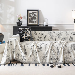 Chenille Giverny Couch Cover, Cozy Blankets for Sofa and Couch, Slip Covers for Couch Sectional