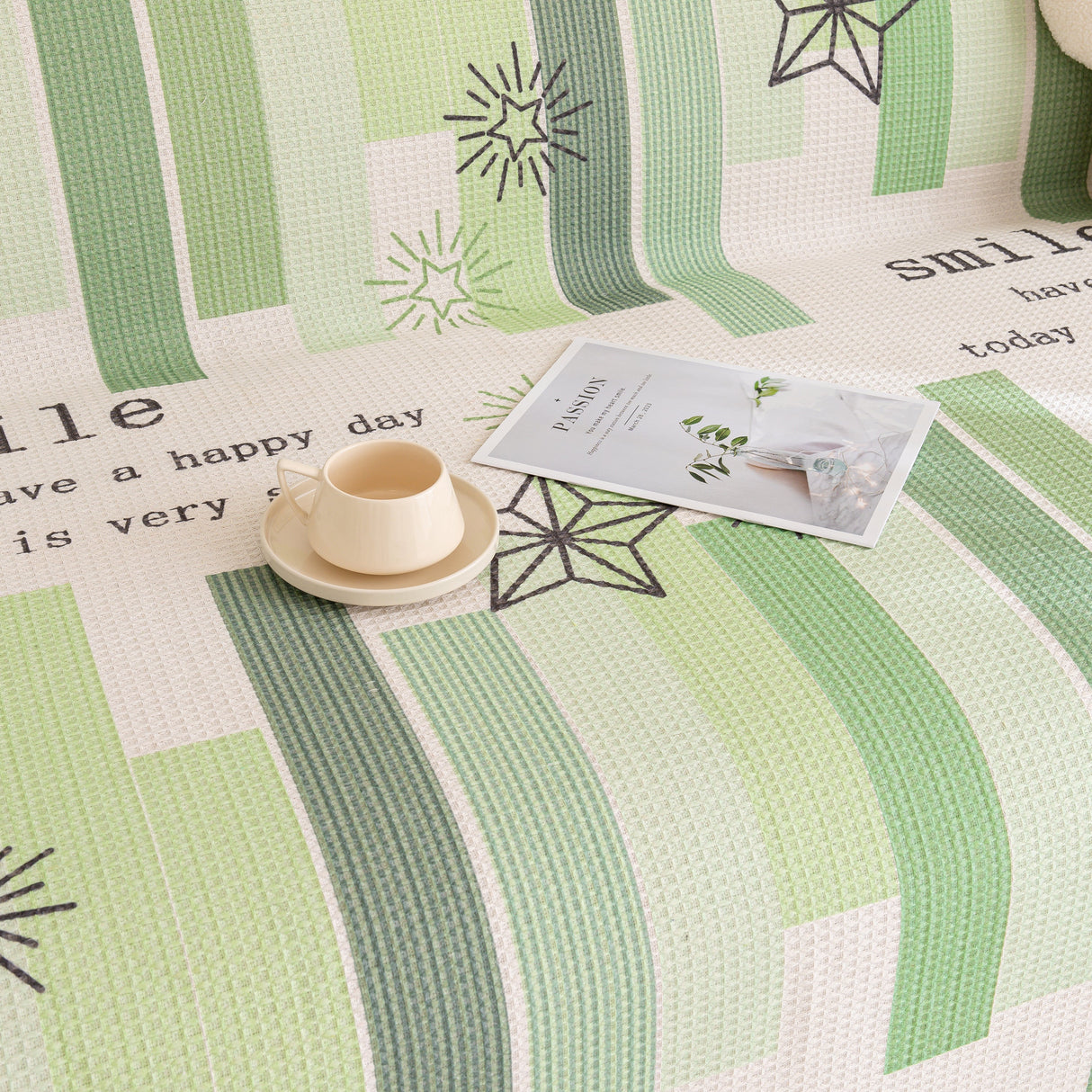 Chenille Sofa Cover Throw, Smile Couch Cover Blanket Throws for Couches, Soft Sofa Towel