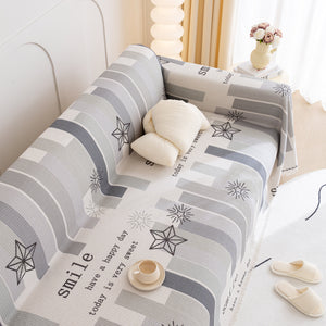 Chenille Sofa Cover Throw, Smile Couch Cover Blanket Throws for Couches, Soft Sofa Towel