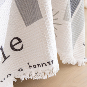 Chenille Sofa Cover Throw, Smile Couch Cover Blanket Throws for Couches, Soft Sofa Towel