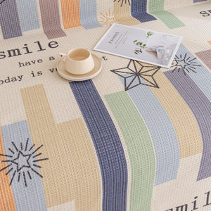 Chenille Sofa Cover Throw, Smile Couch Cover Blanket Throws for Couches, Soft Sofa Towel