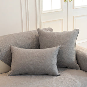 Baroque Sofa Cover – Quilted Cotton, Non-Slip, Washable with Ornate Embroidery