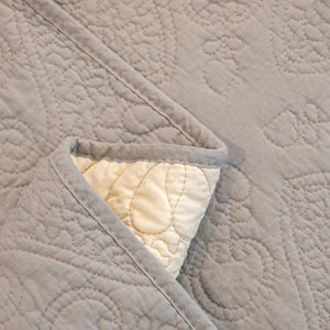 Baroque Floral Quilted Cotton Sofa Cover, Non-Slip Washable Couch Protector