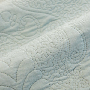 Baroque Floral Quilted Cotton Sofa Cover, Non-Slip Washable Couch Protector