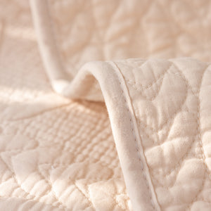 Geometric Textured Cotton Quilted Sofa Cover, Non-Slip Washable Couch Protector