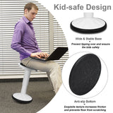 Adjustable Active Learning Stool Sitting Home Office Wobble Chair with Cushion Seat -Black