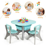 In/Outdoor 3-Piece Plastic Children Play Table & Chair Set