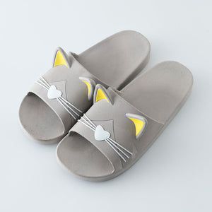 Women Summer Slippers Beach Slide Sandals Cats Flip Flops Soft Sole Comfortable Couple Slippers For Women Quick Drying Bathroom Slippers Pillow Slides Non Slip Soft Thick Sole Open Toe Soft Slippers