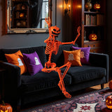 5.5 FT Life-Size Halloween Poseable Skeleton Pink Movable Joints
