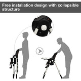 Foldable High chair with Multiple Adjustable Backrest-Black